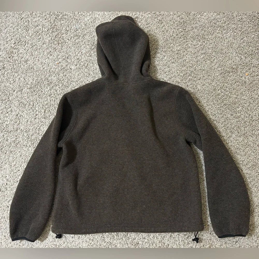 Vintage 90’s Eddie Bauer Deep Pile Full Zip Up Hoodie Brown Men's Size Medium